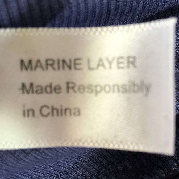 Marine Layer Women’s Ribbed Twist Front Purple Short Sleeve T-shirt Size Small - Picture 11 of 12